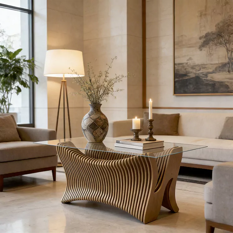 Lesena klubska mizica Parametric Sculpture Wave